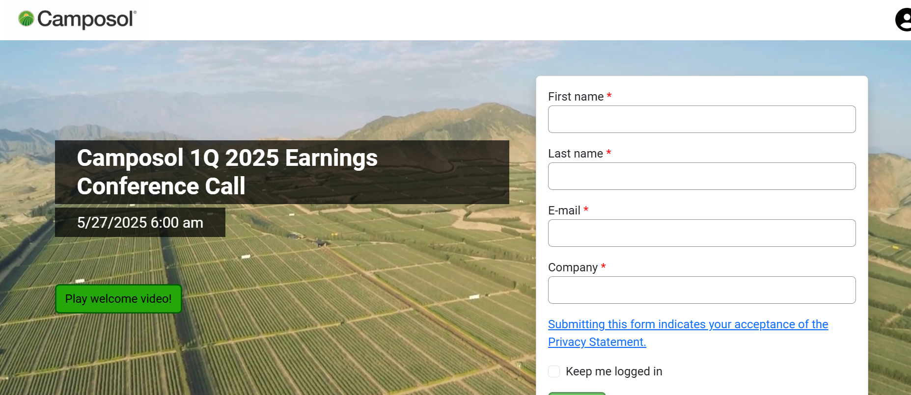 Camposol earnings webcast