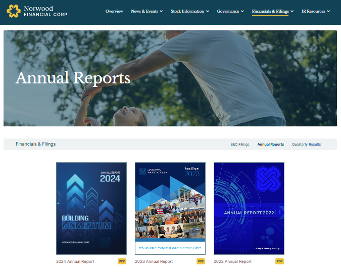 Wayne Bank IR Website by Notified
