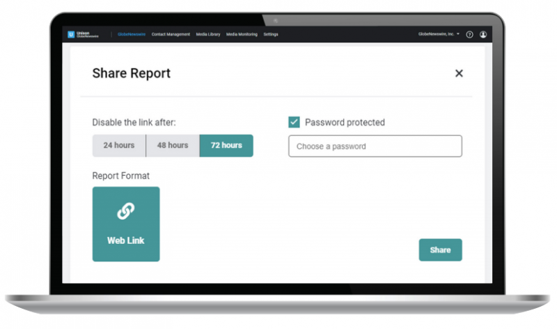 Share Report-press release analytics