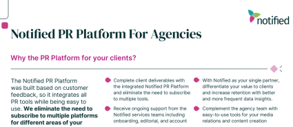 Notified PR Platform For Agencies